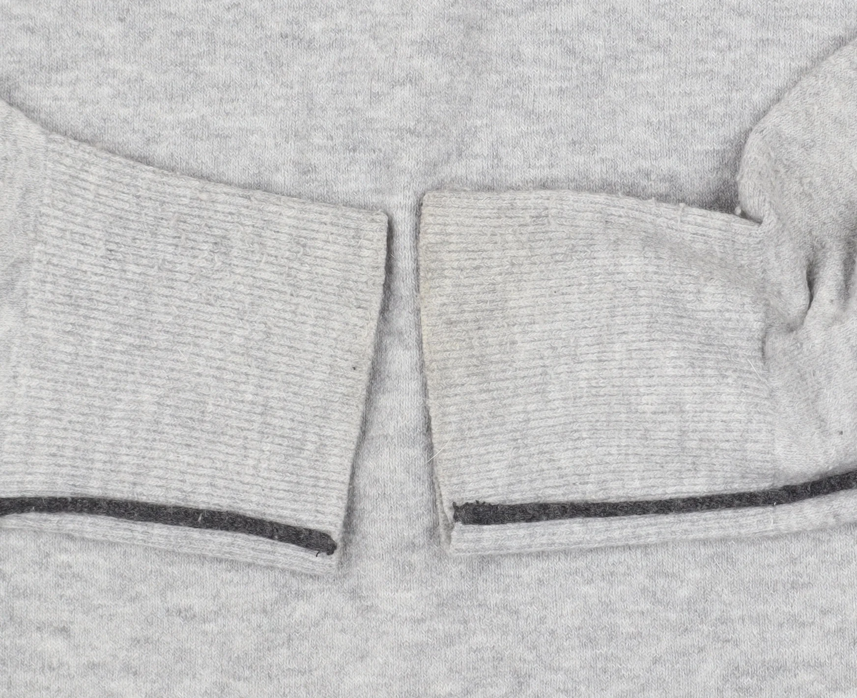 French Connection Men Grey High Neck Wool Blend Pullover Jumper Size M - Image 6