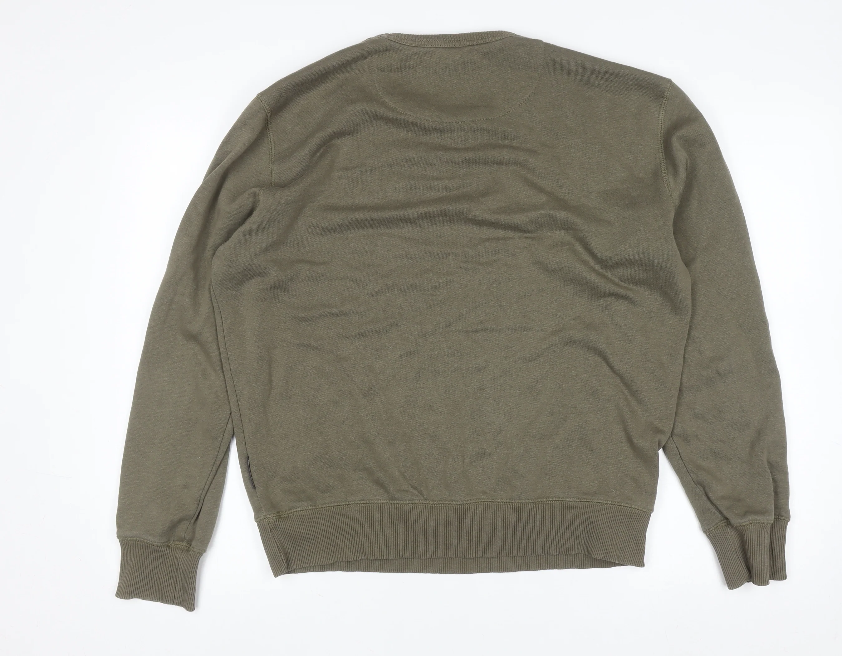 French Connection Men's Green L Pullover Sweatshirt Crew Neck