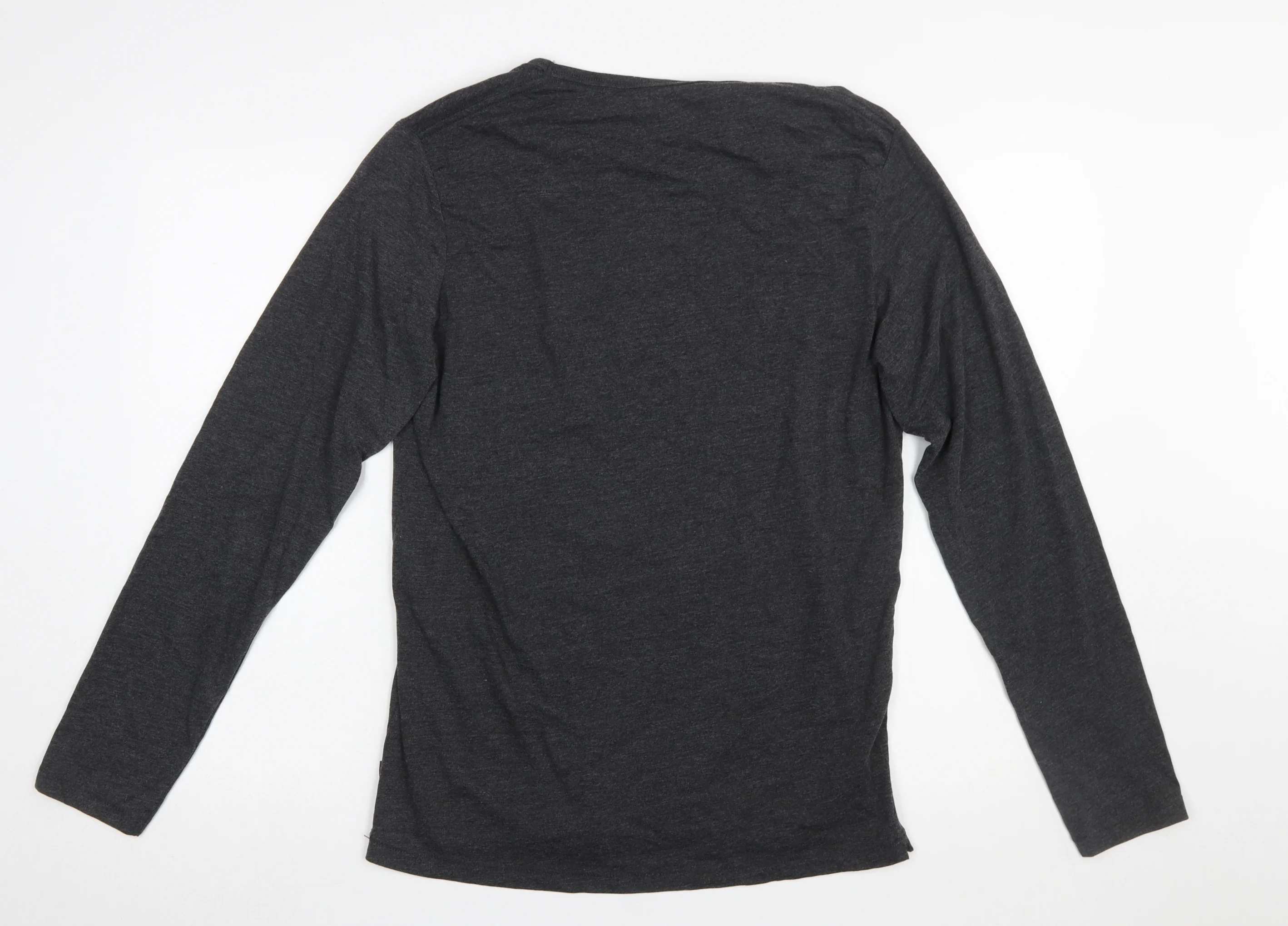 French Connection Men's Grey Long Sleeve Cotton T-Shirt L - Image 3