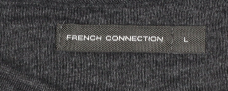 French Connection Men's Grey Long Sleeve Cotton T-Shirt L - Image 4