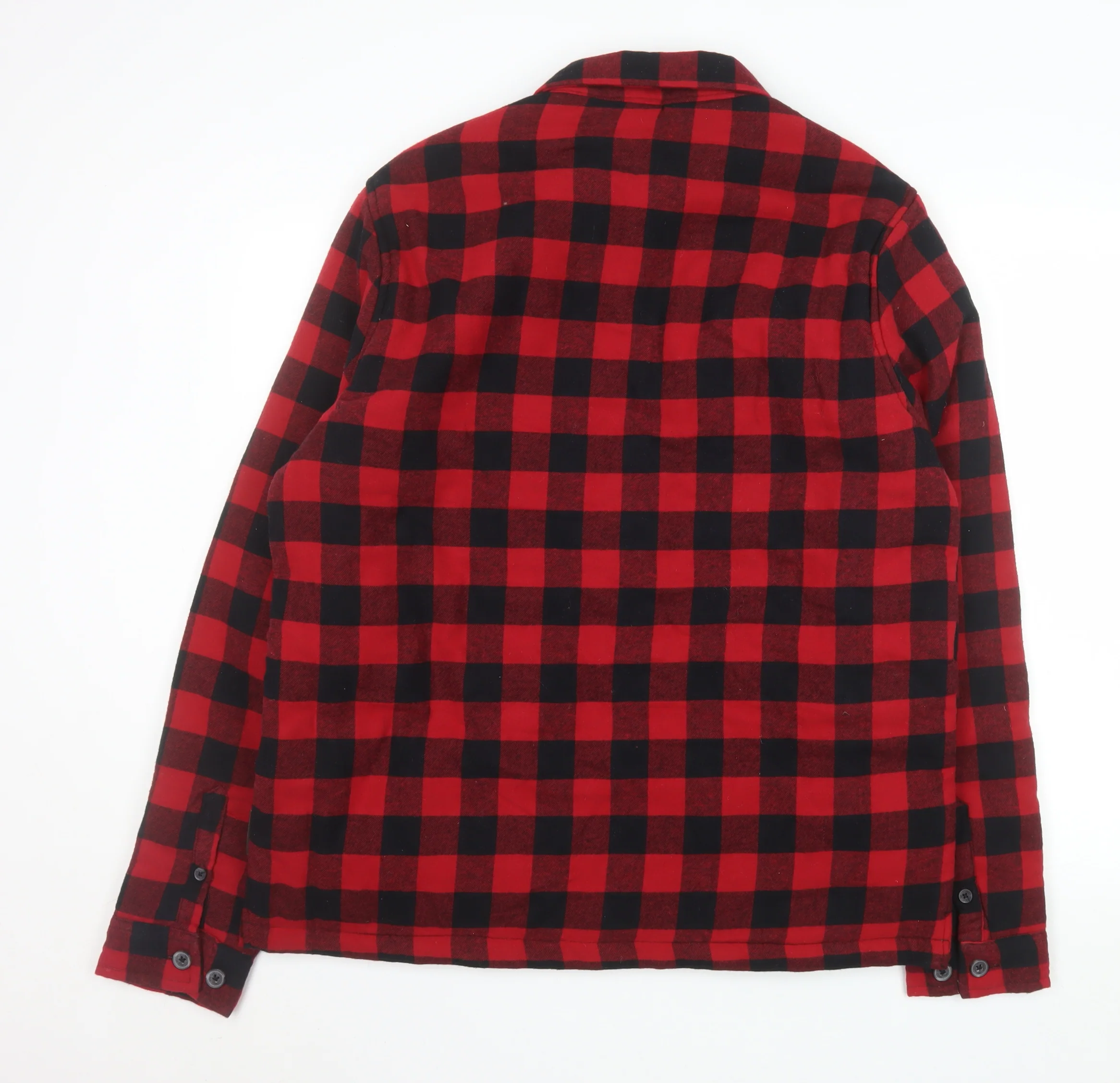 French Connection Men's Red Checked Flannel Jacket L - Image 3