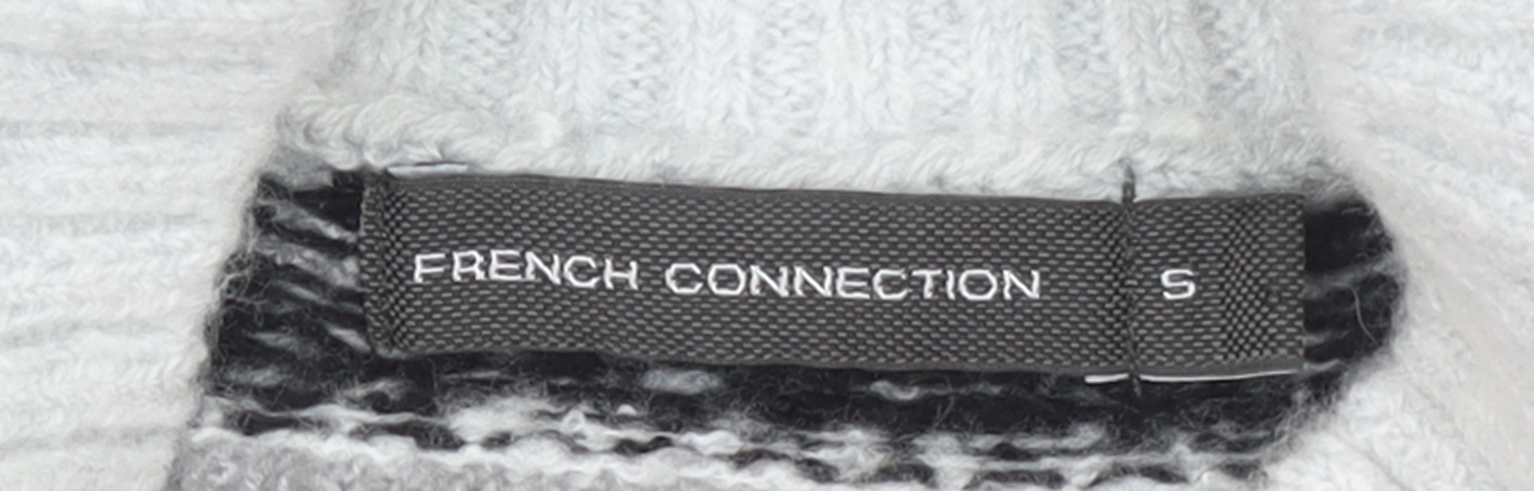 French Connection Women Grey Fair Isle Roll Neck Wool Jumper Size S - Image 4