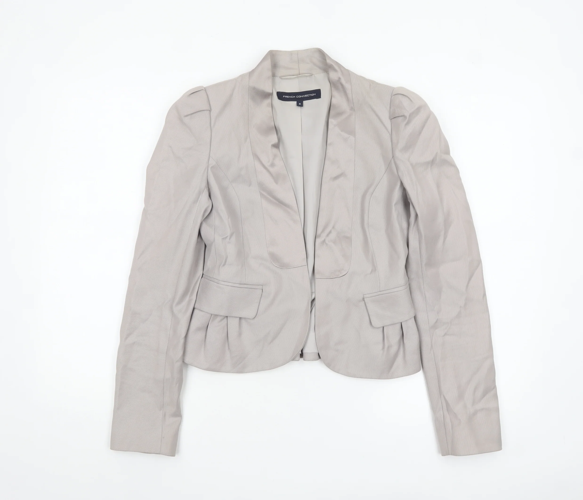 French Connection Women’s Beige Tailored Shawl Blazer Size 8