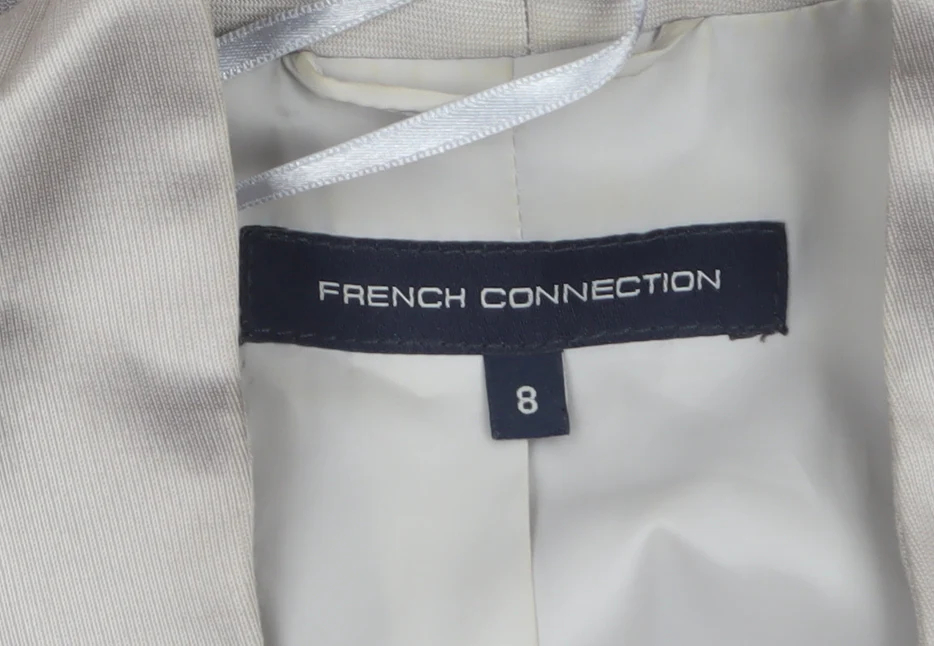 French Connection Women’s Beige Tailored Shawl Blazer Size 8 - Image 5