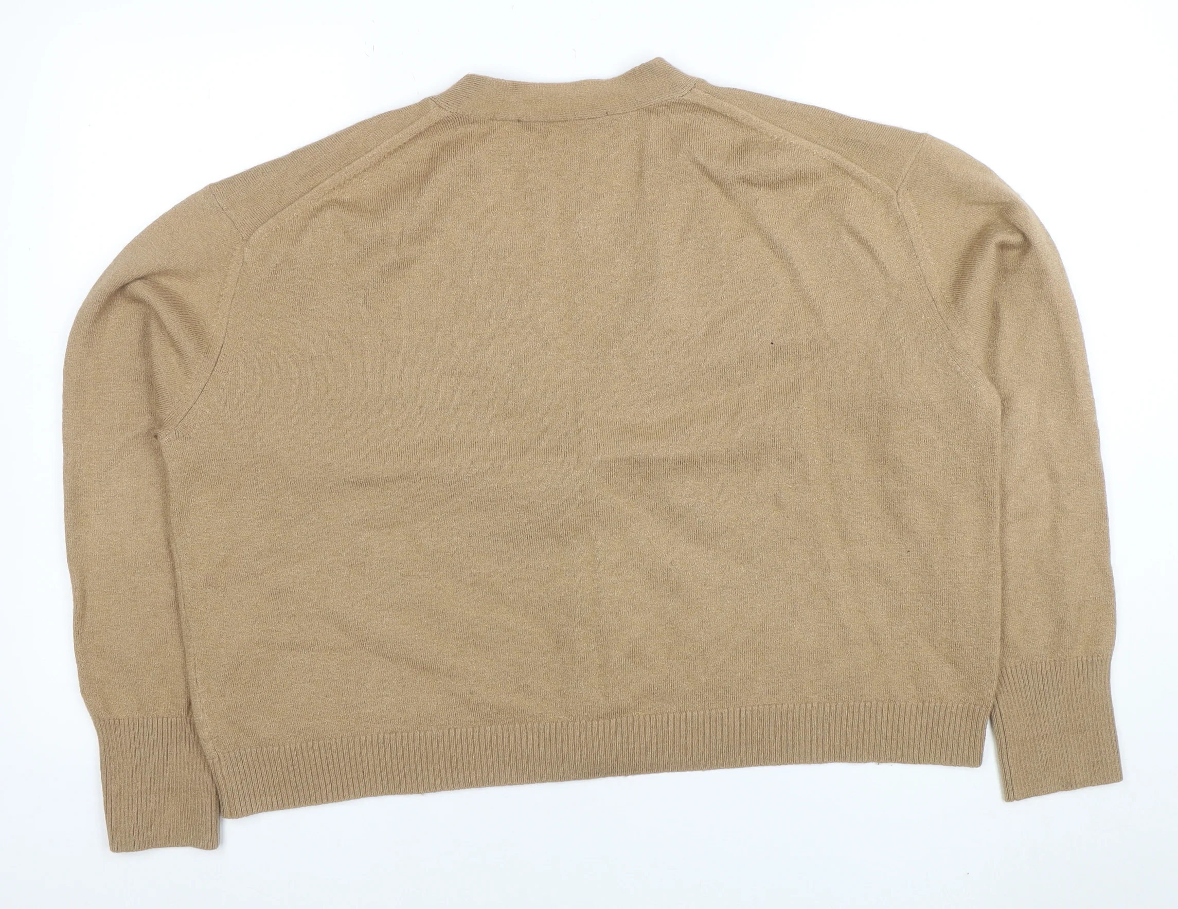 French Connection Women’s Beige V-Neck Button Cardigan S - Image 3