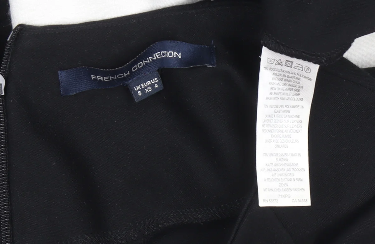 French Connection Women’s Black Shift Dress Size 8 3/4 Sleeve Workwear - Image 4