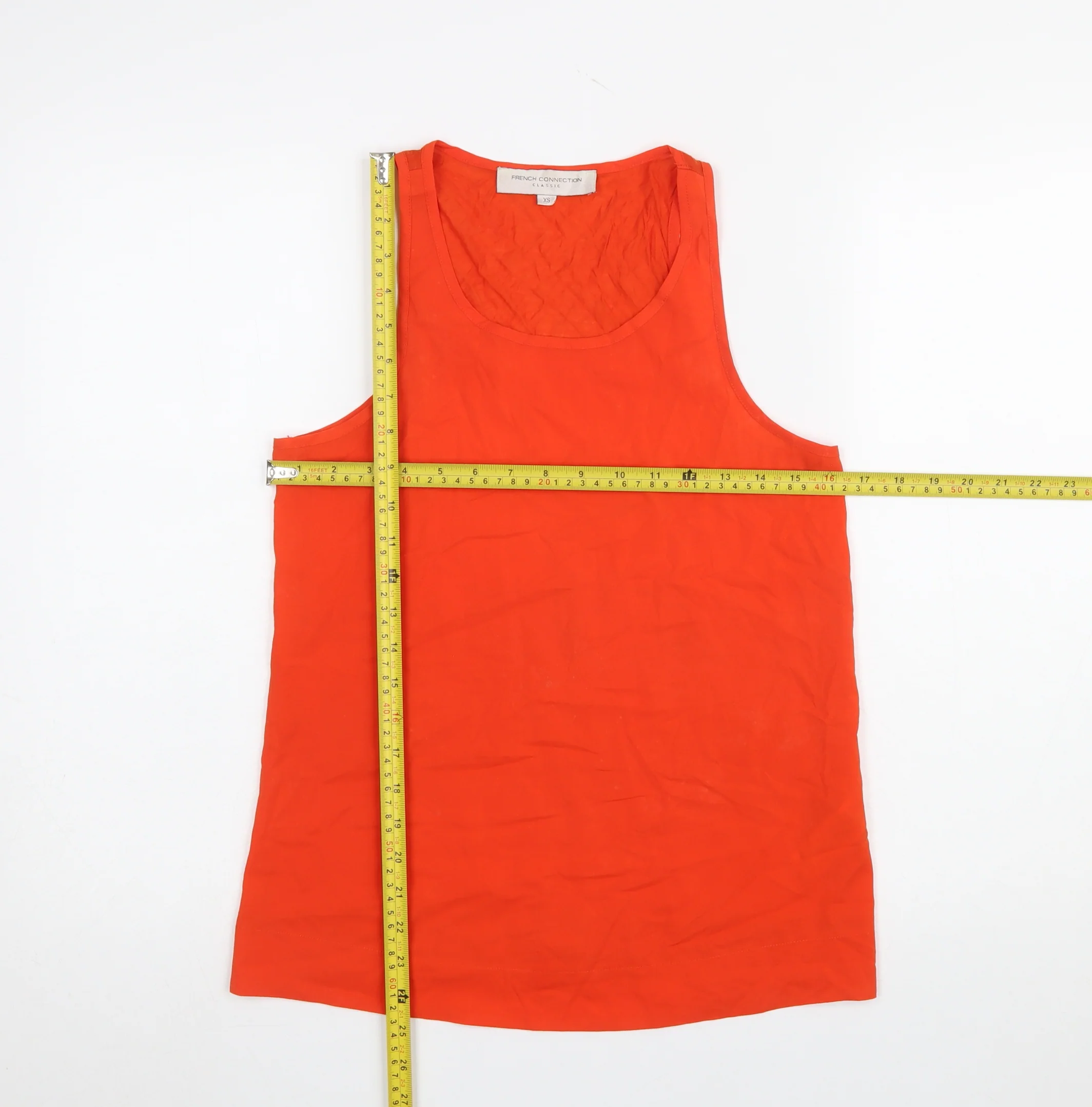 French Connection Women’s Orange Cotton Jersey Tank Top XS - Image 2
