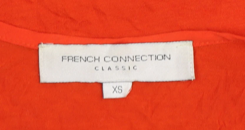 French Connection Women’s Orange Cotton Jersey Tank Top XS - Image 4