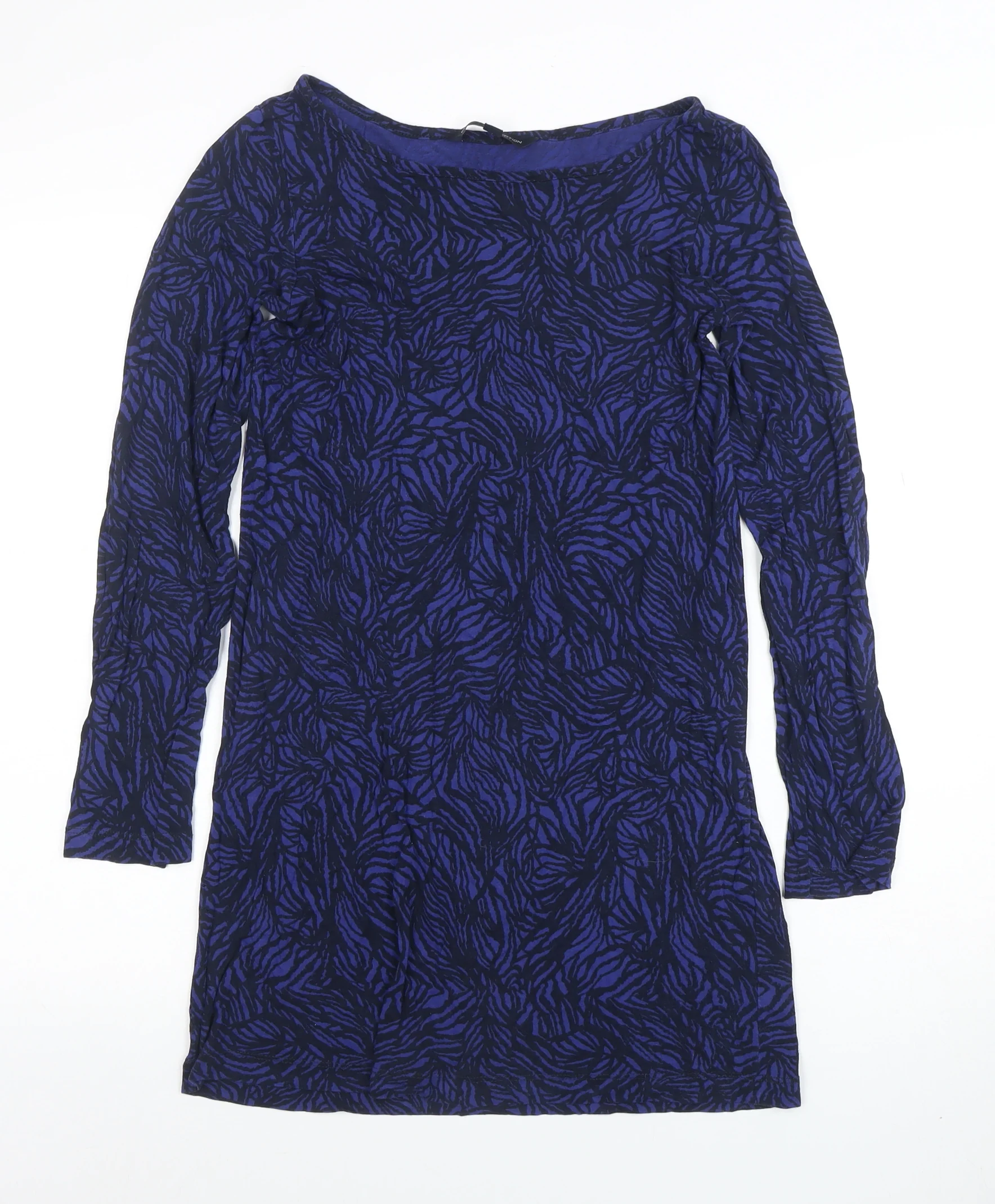French Connection Women's Blue Animal Print Bodycon Dress Size S