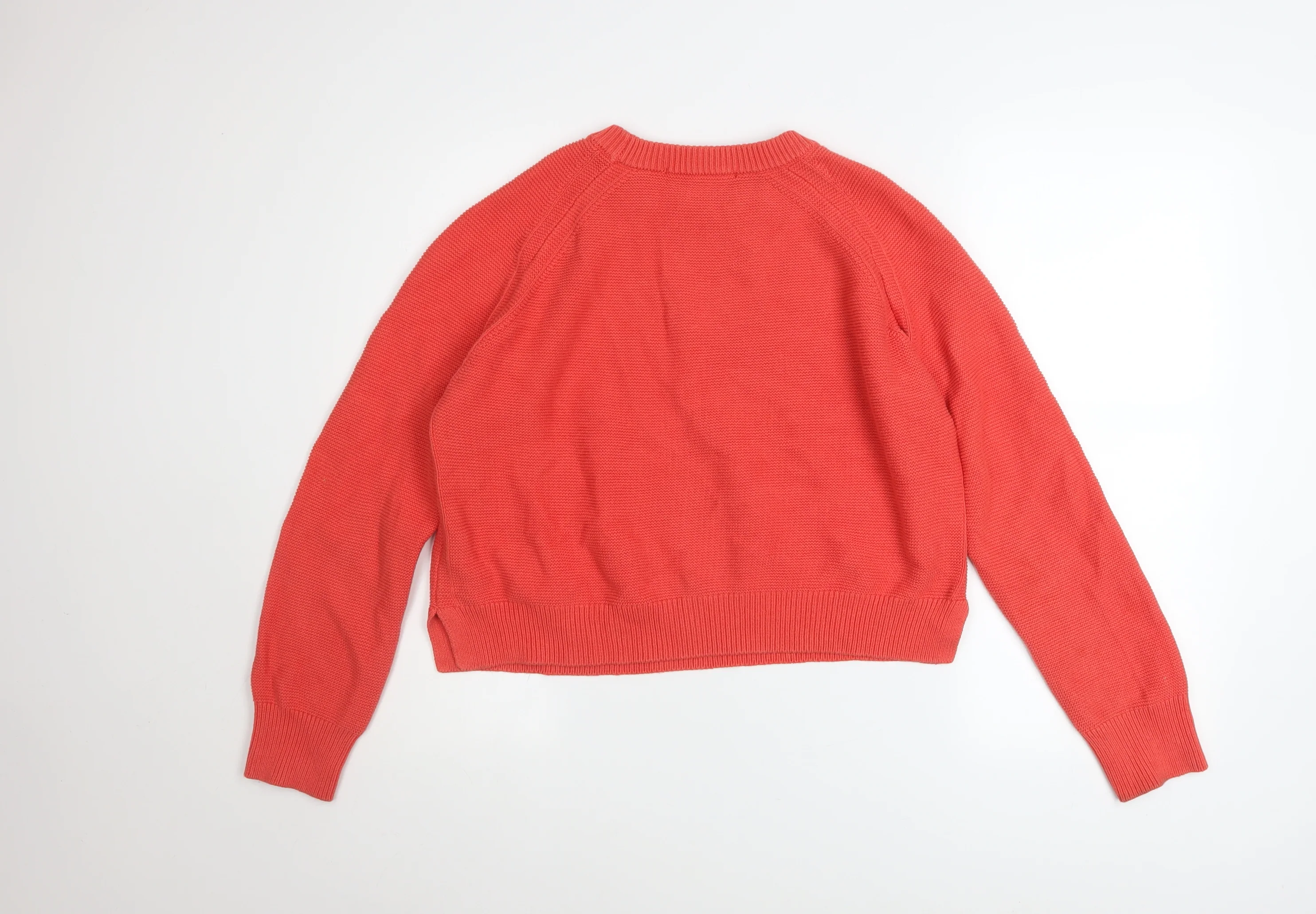 French Connection Women's Red Cotton Crew Neck Jumper Size 16 XL - Image 3