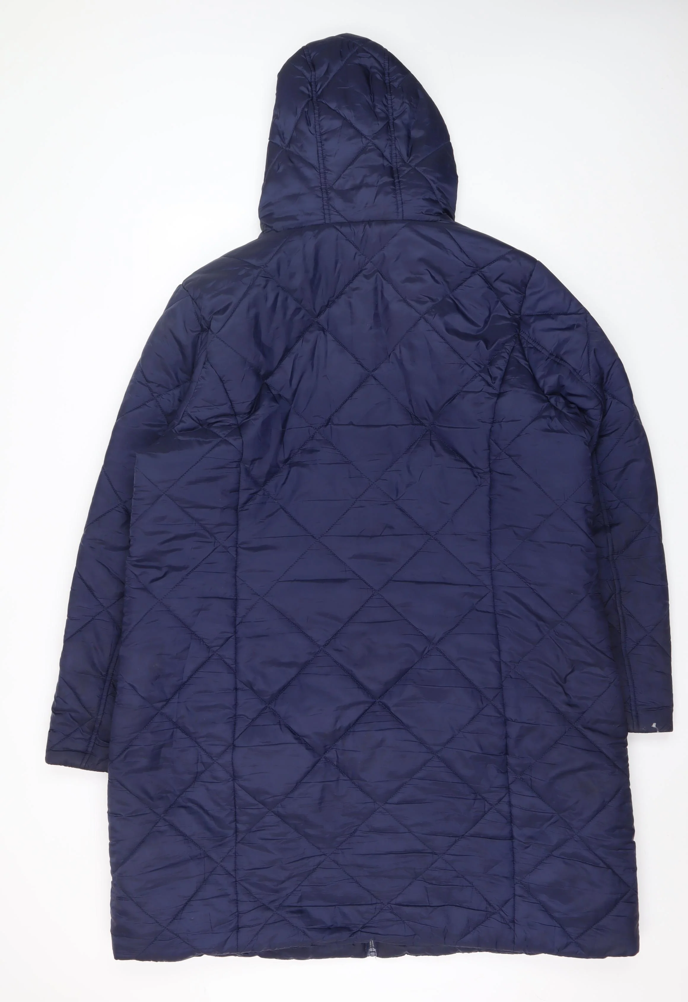 Friends Like These Women’s Blue Quilted Long Hooded Coat Size 22 - Image 3