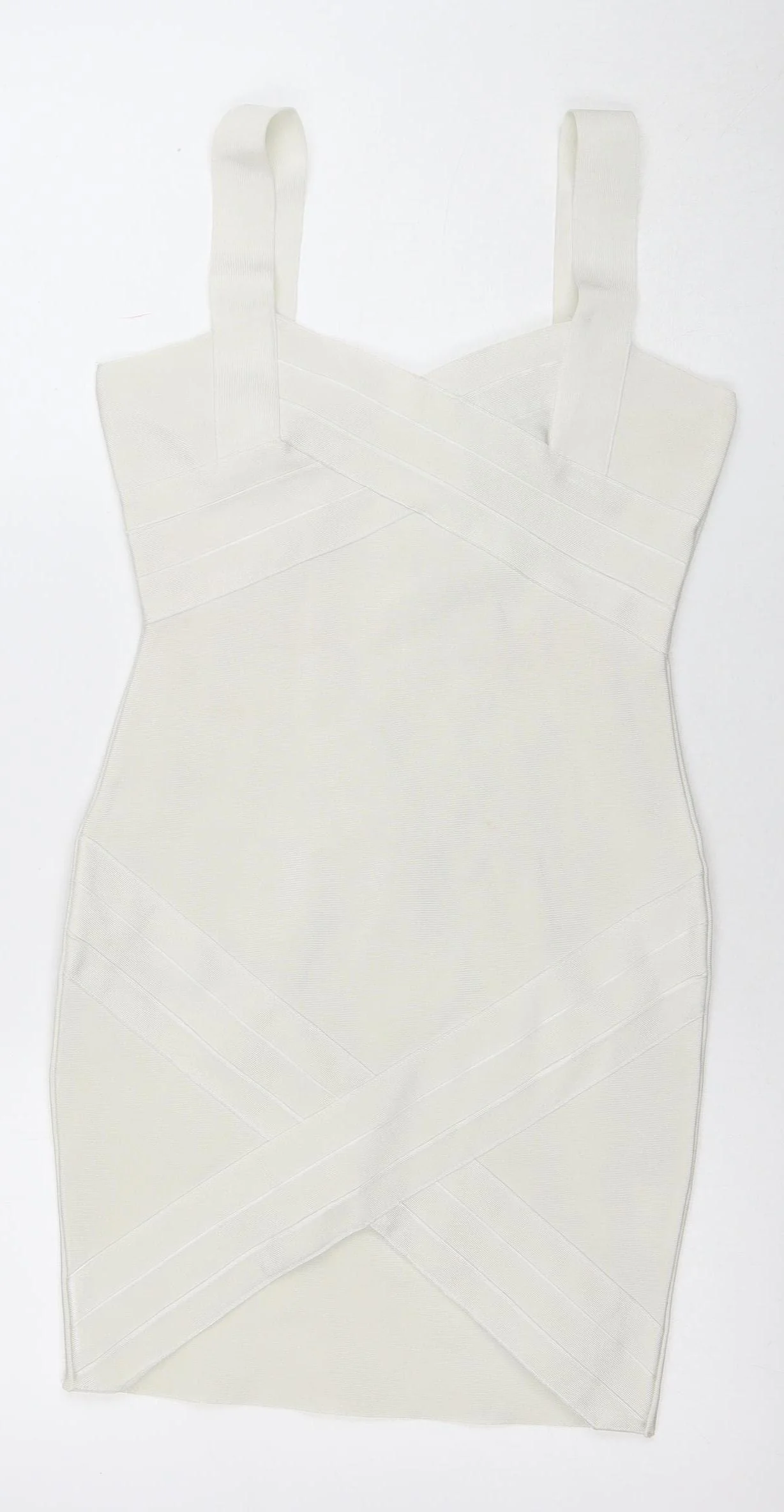 FRIME Women’s Ivory Sleeveless Bodycon Short Dress Size S