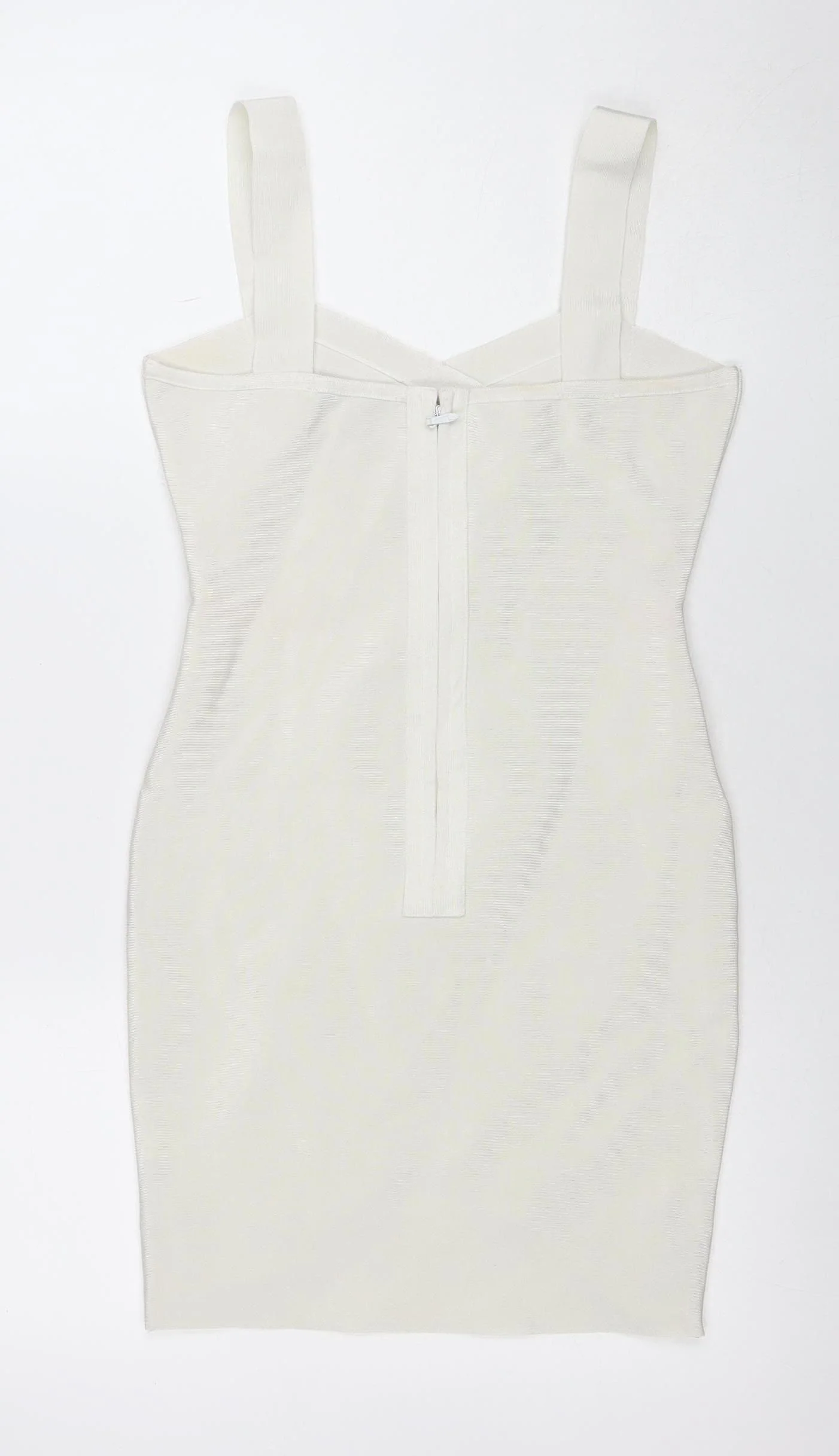 FRIME Women’s Ivory Sleeveless Bodycon Short Dress Size S - Image 3