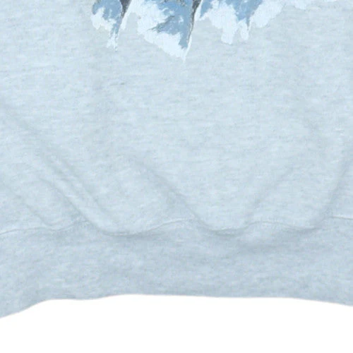Fruit of the Loom Mens Grey Wolf Graphic Sweatshirt Size S Vintage - Image 7