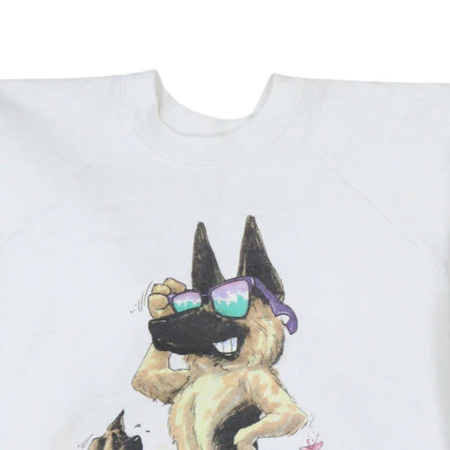 Fruit of the Loom Women White German Shepherd Graphic Pullover Sweatshirt XL - Image 7