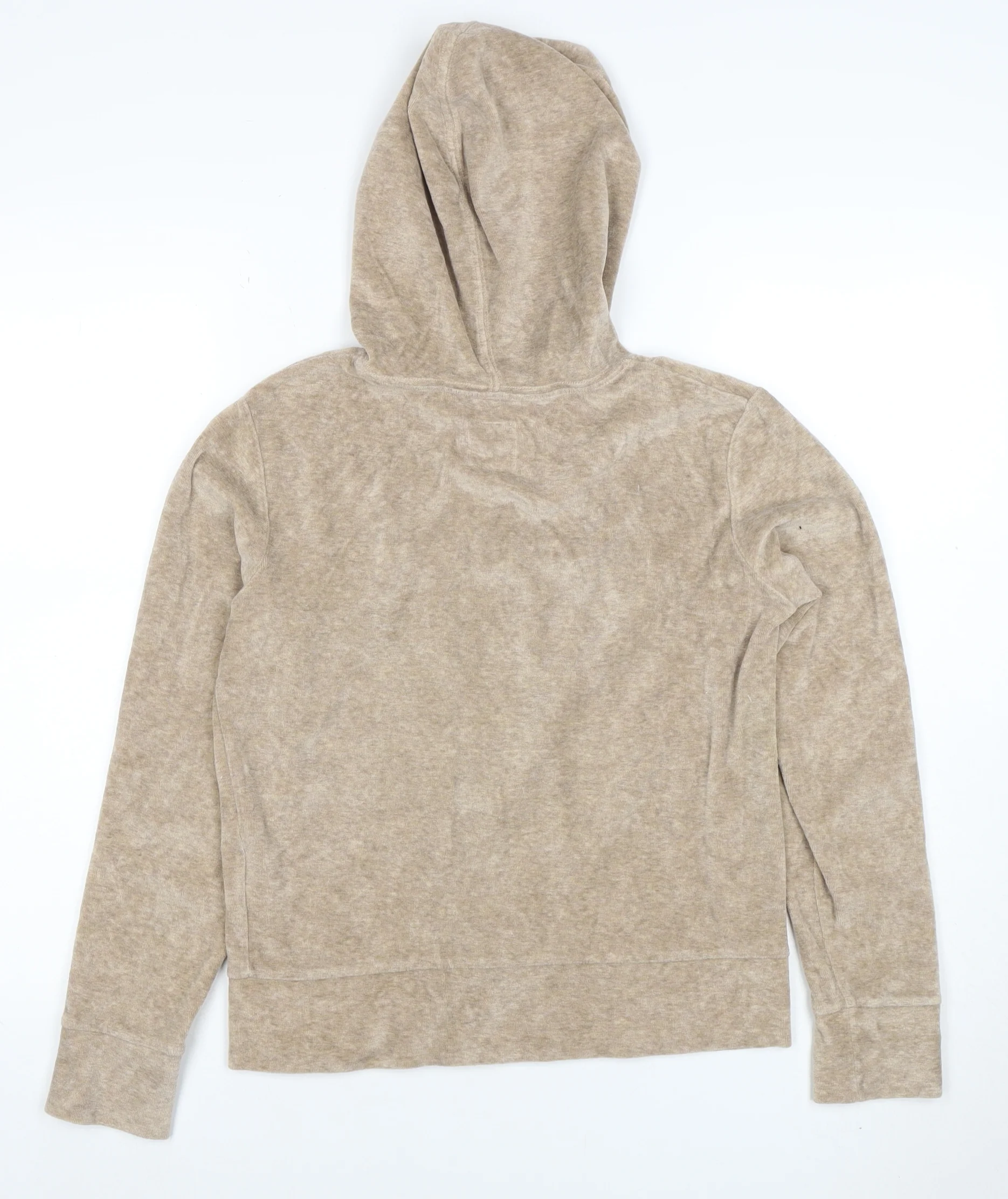 Fun Jeans Womens Beige Full Zip Hoodie Size M Casual Soft Cotton Blend - Image 3