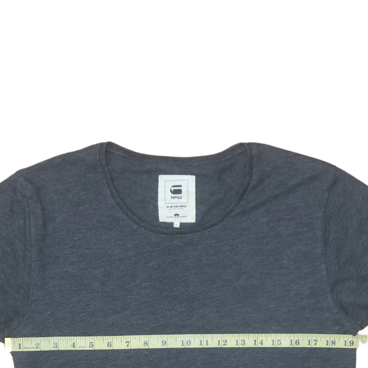 G-Star RAW Men’s Grey Cotton Crew Neck Short Sleeve T-Shirt S Regular - Image 2