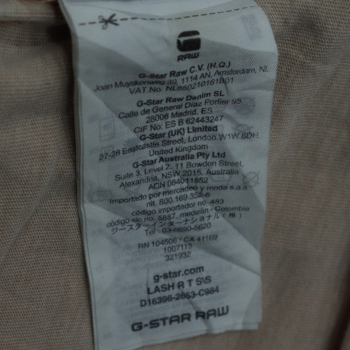 G-Star RAW Men's Beige L Crew Neck Cotton T-Shirt - Image 5