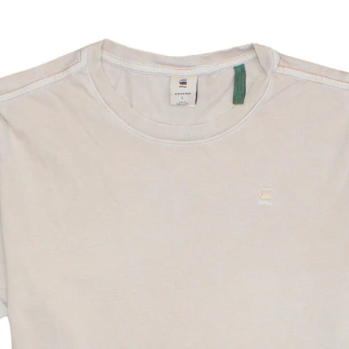 G-Star RAW Men's Beige L Crew Neck Cotton T-Shirt - Image 7