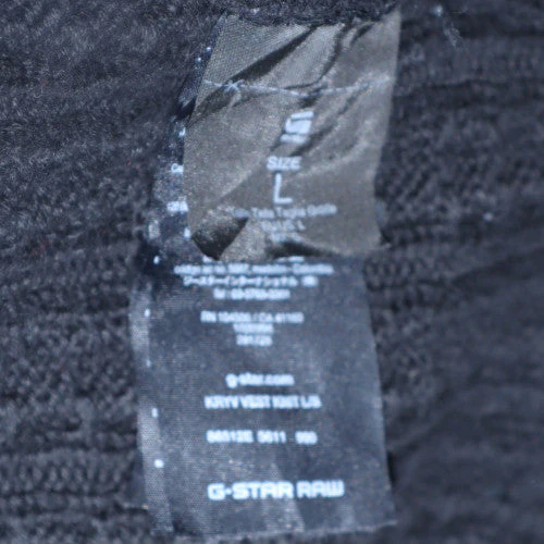 G-Star Raw Men's Black L Basic Full Zip Knit Jacket Size L - Image 6