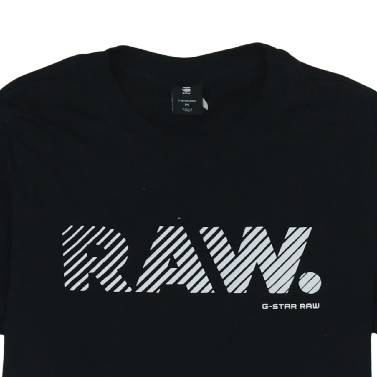 G-Star RAW Men's Black Slim Fit Graphic Logo T-Shirt Size M - Image 8