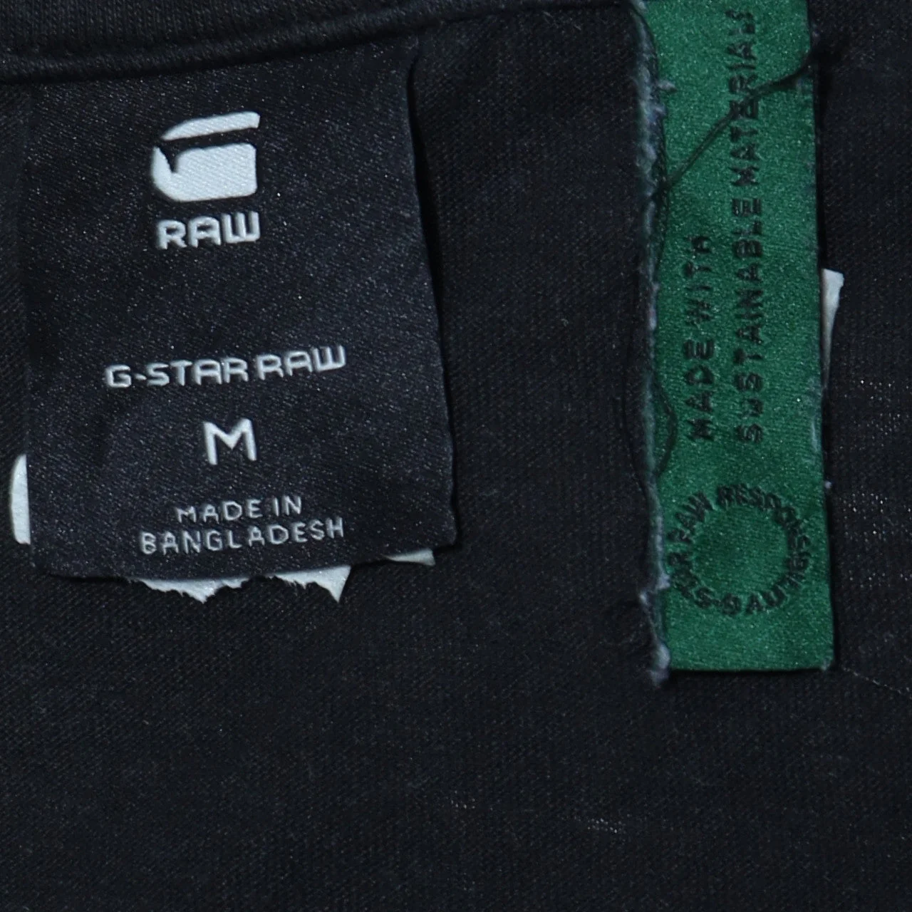 G-Star RAW Men's Black V-Neck Cotton Blend T-Shirt M - Image 5
