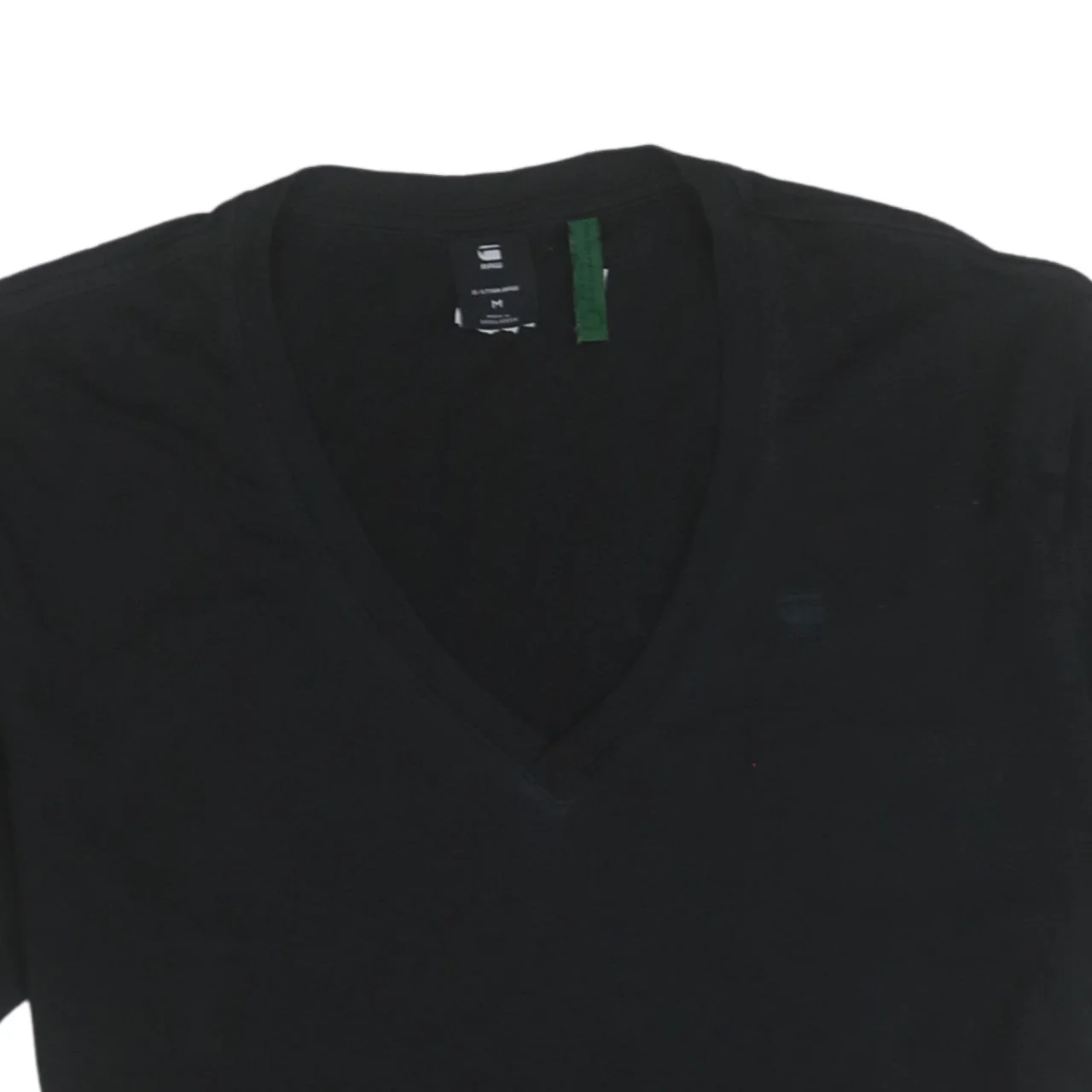 G-Star RAW Men's Black V-Neck Cotton Blend T-Shirt M - Image 8