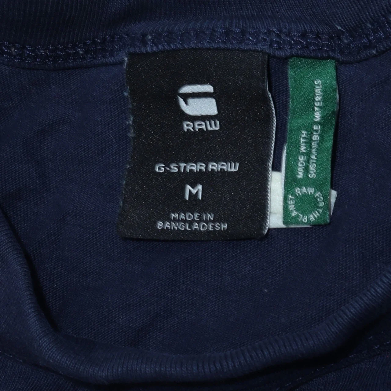 G-Star Raw Men's Blue Graphic Logo Cotton Crew Neck T-Shirt M - Image 5