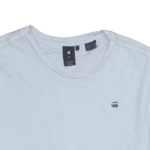 G-Star RAW Men's White Cotton Crew Neck Short Sleeve T-Shirt M - Image 7