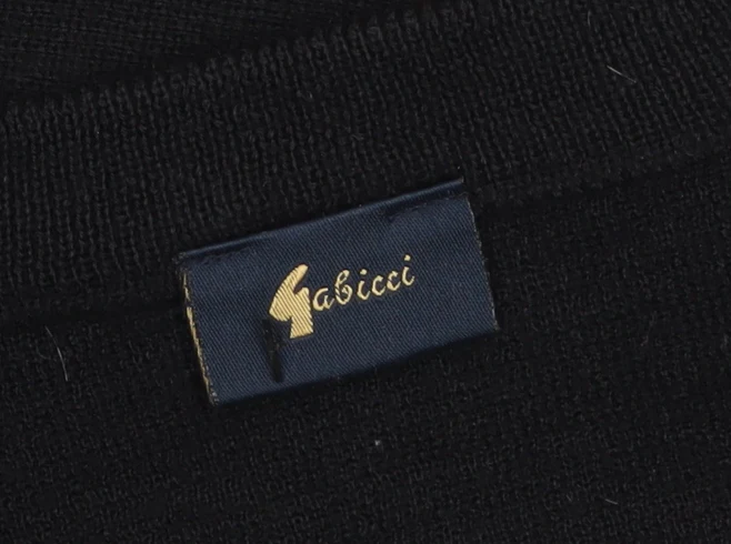 Gabicci Men's Black XL Wool Blend V-Neck Argyle Jumper - Image 6