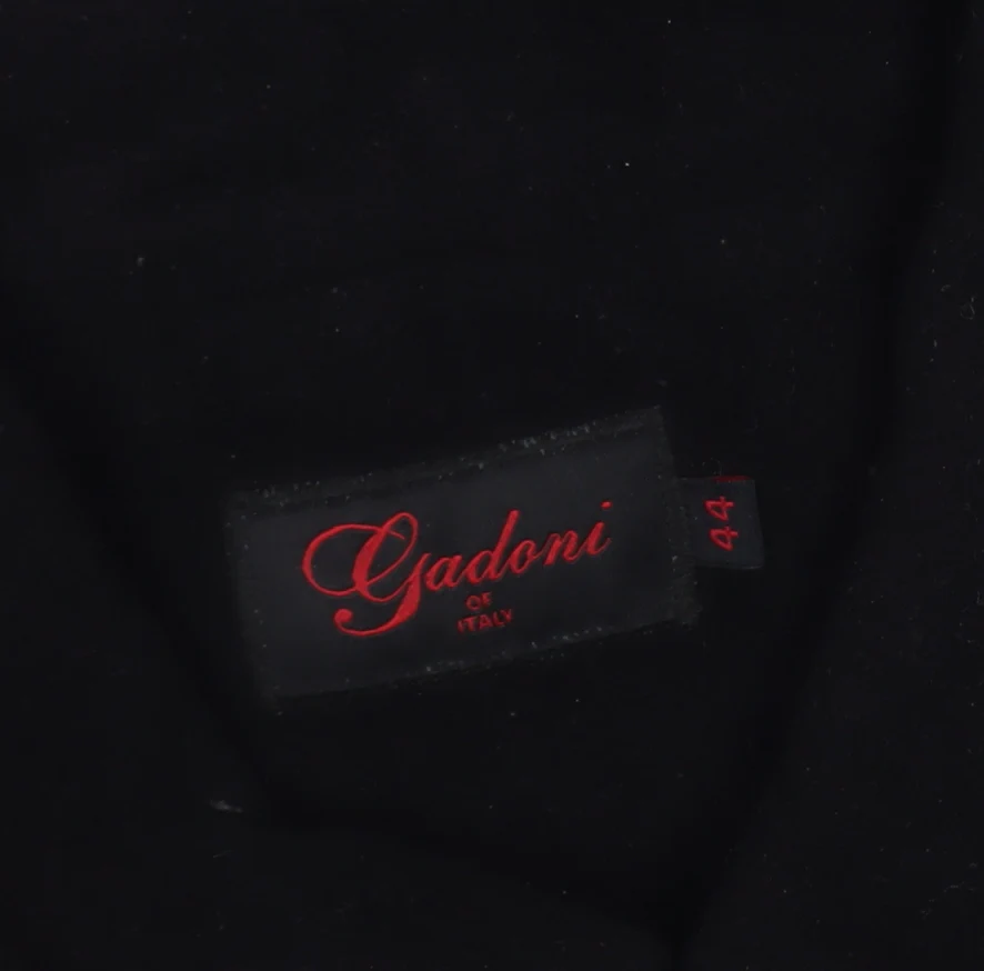 Gadoni Men’s Black Wool Full Zip Collared Jacket Size 44 Regular - Image 4