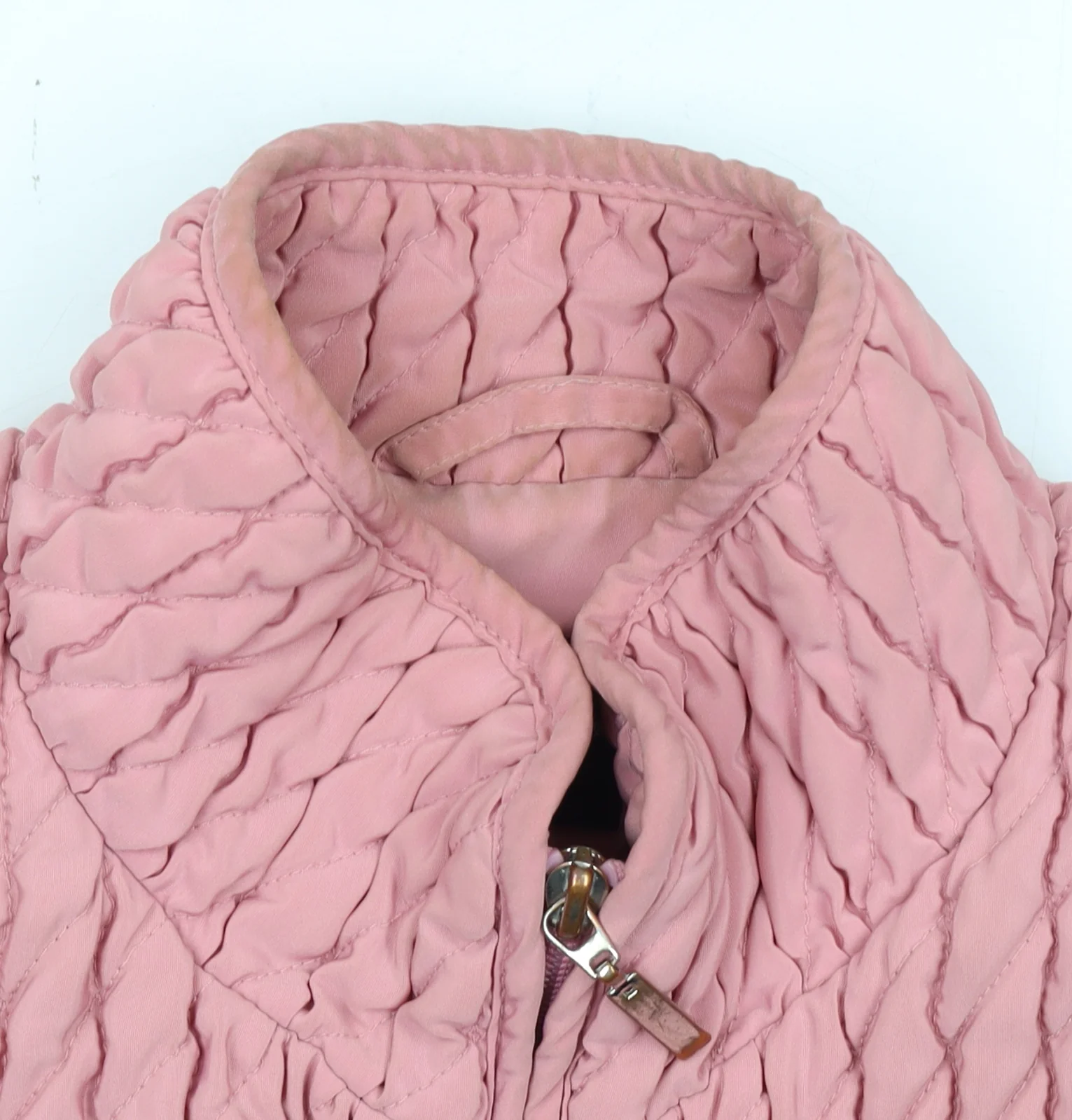 Gallery Women's Pink Quilted Puffer Jacket Size M Full Zip Casual - Image 5