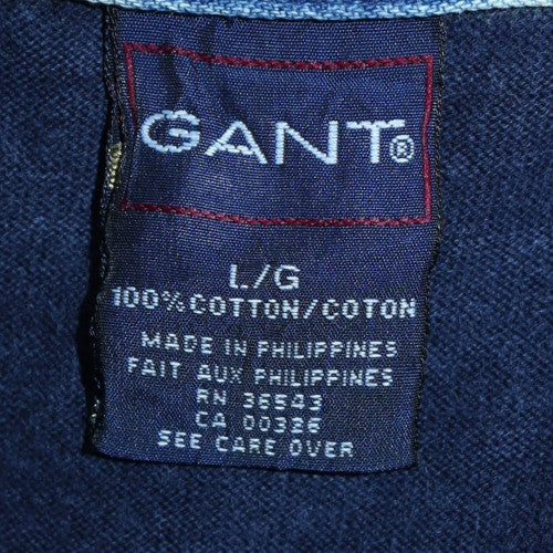 GANT Men's Blue Striped Collared Pullover Sweatshirt L - Image 6