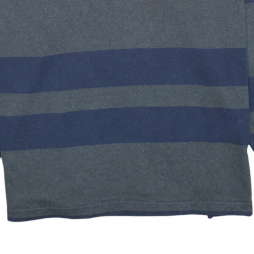 GANT Men's Blue Striped Collared Pullover Sweatshirt L - Image 8