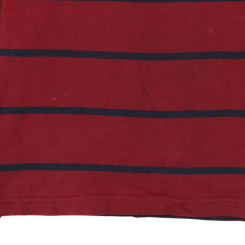 GANT Men's Red Striped Collared Rugby Sweatshirt Size M - Image 7
