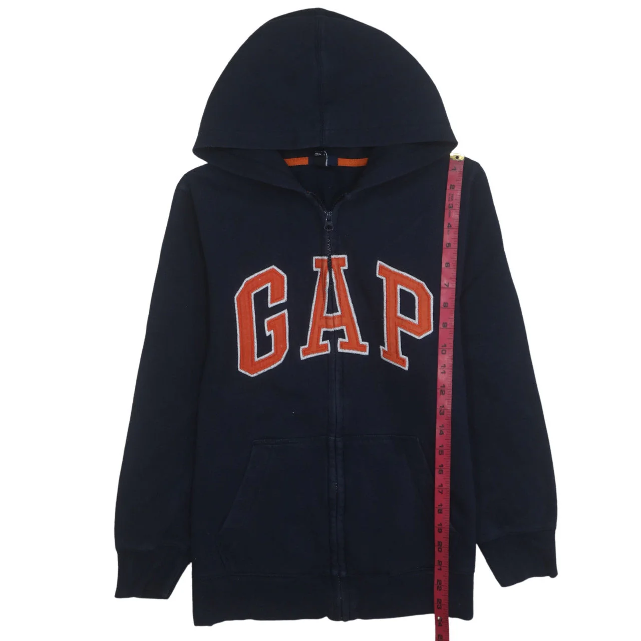 GAP Boys Blue Full Zip Hoodie 13-14 Years Fleece Warm Casual - Image 2