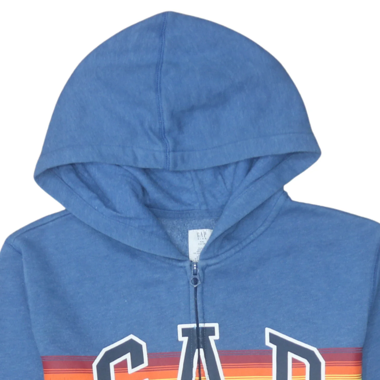 GAP Boys Blue Full Zip Hoodie 14-16 Years Logo Fleece Sweatshirt - Image 7