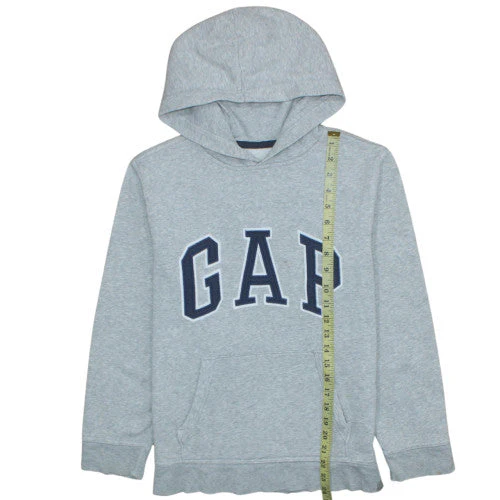 GAP Boys Grey Pullover Hoodie Size 14-16 Years Fleece Logo Sweatshirt - Image 3