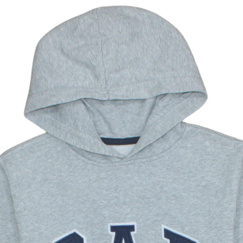 GAP Boys Grey Pullover Hoodie Size 14-16 Years Fleece Logo Sweatshirt - Image 7
