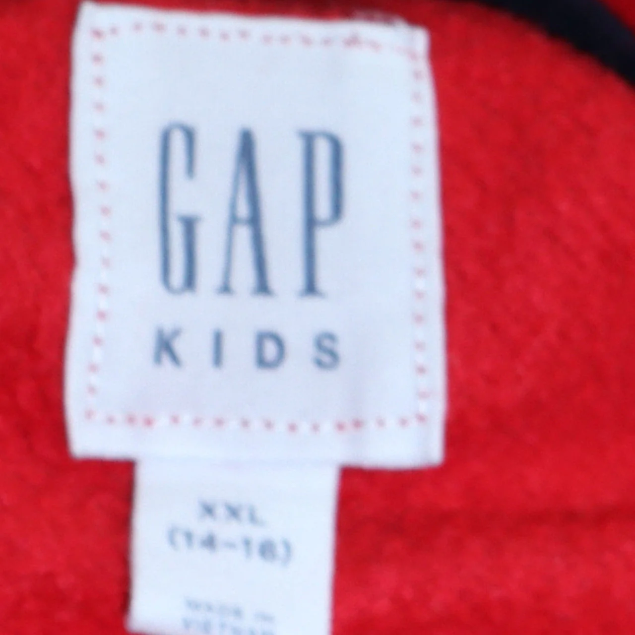 GAP Boys Red Pullover Hoodie Size 14-16 Cotton Blend Logo Sweatshirt - Image 5