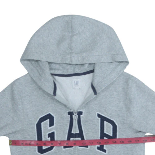 GAP Kids Boys Grey Full Zip Hoodie 12-13 Years, Hooded Sweatshirt - Image 2