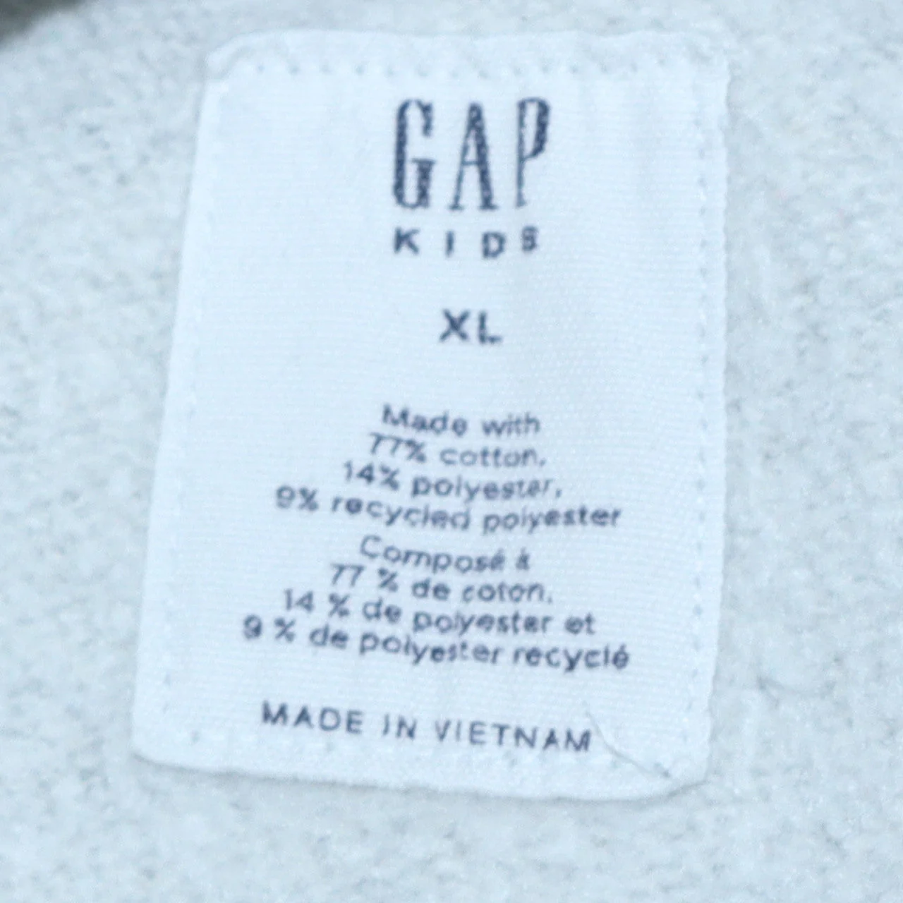 GAP Kids Boys Grey XL Pullover Hoodie Cotton Blend Logo Design - Image 5