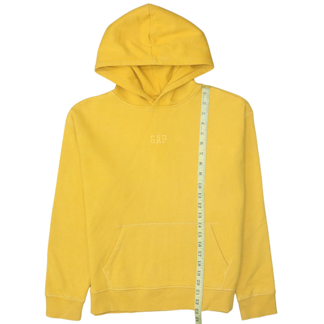 GAP Kids Boys Yellow Pullover Hoodie XL 14-16 Cotton Blend Sweatshirt - Image 2