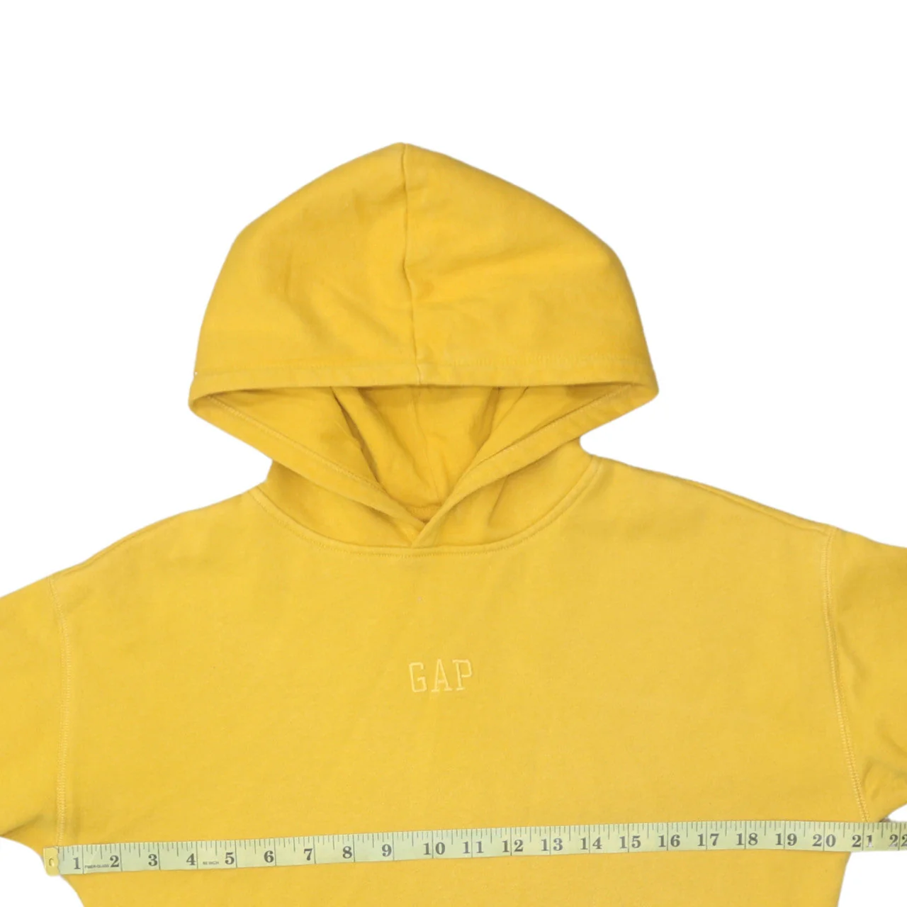 GAP Kids Boys Yellow Pullover Hoodie XL 14-16 Cotton Blend Sweatshirt - Image 3