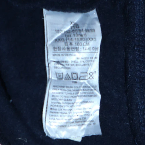 GAP Kids Girls Navy Blue Pullover Hoodie XXL (14-16) Cotton Blend - Image 6