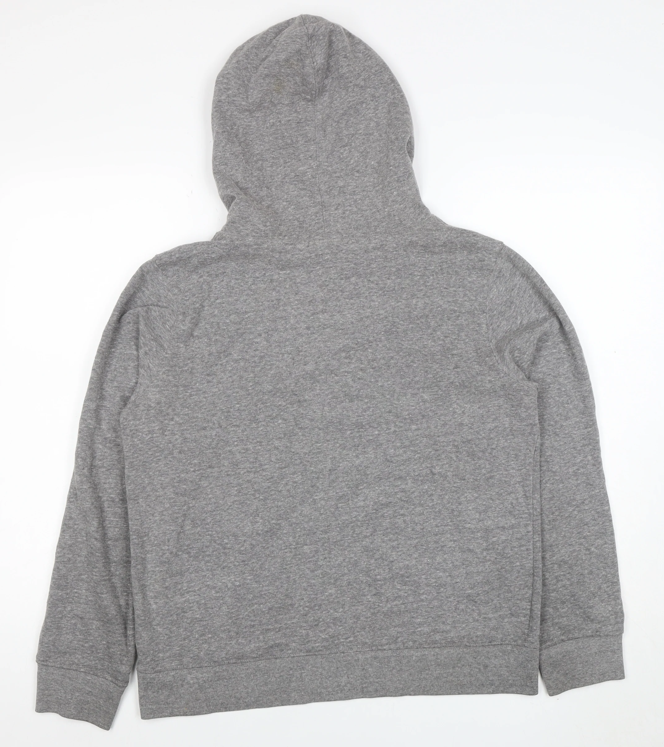 GAP Men Grey Pullover Hoodie Medium Logo Graphic Sweatshirt - Image 3