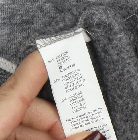 GAP Men Grey Pullover Hoodie Medium Logo Graphic Sweatshirt - Image 5