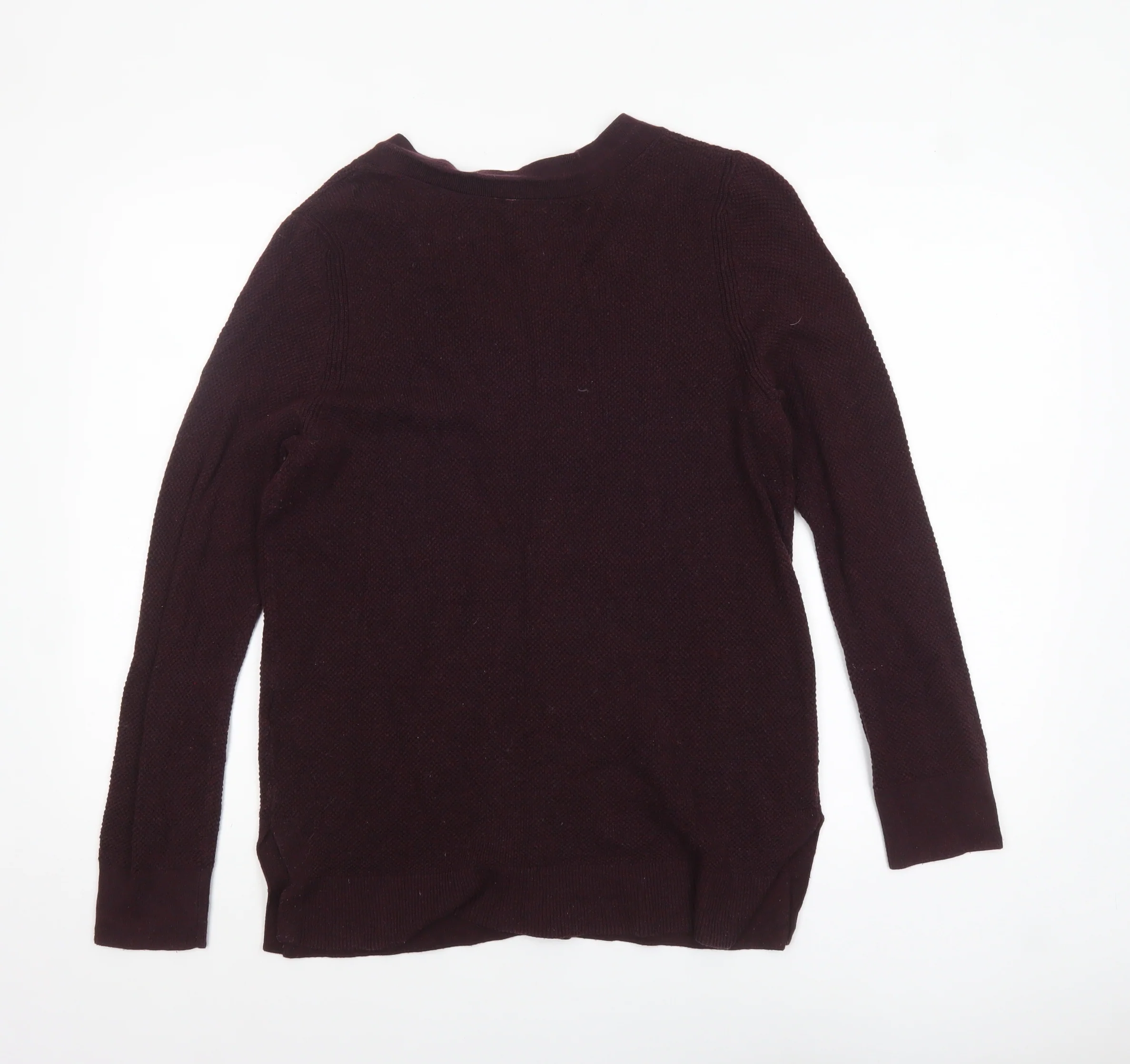 GAP Men’s Brown Cotton Blend V-Neck Jumper Size L - Image 3
