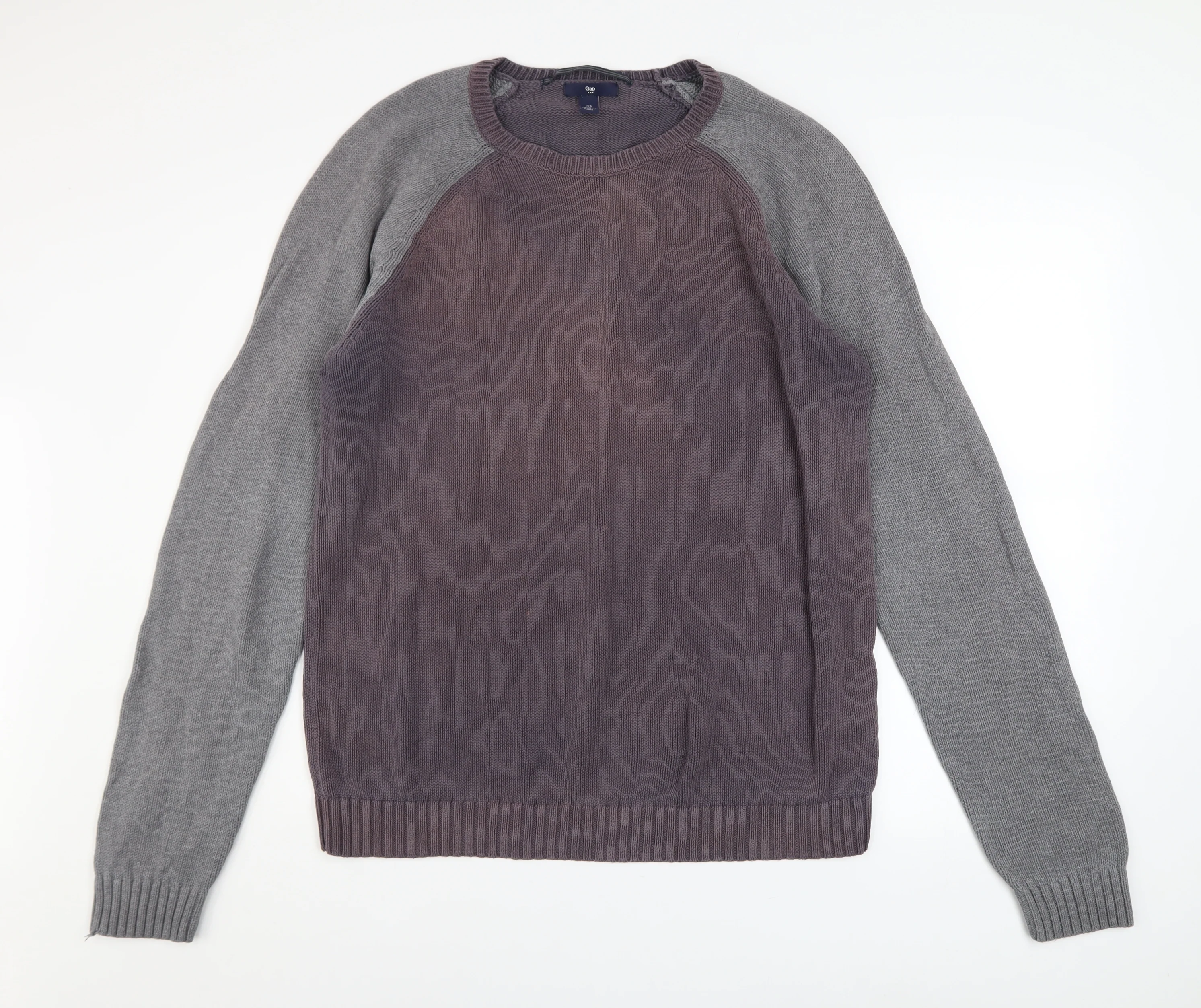 Gap Men’s Grey Cotton Crew Neck Pullover Jumper Size L