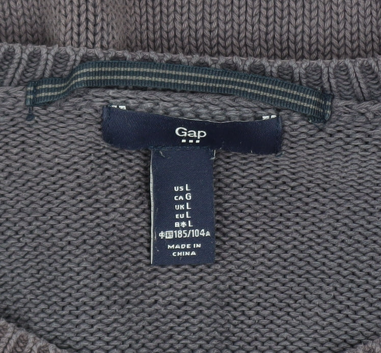 Gap Men’s Grey Cotton Crew Neck Pullover Jumper Size L - Image 4